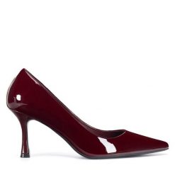 Szpilki GINO ROSSI. Czerwone szpilki Gino Rossi, bez wzorów, bez obcasa. Za 299.99 zł.