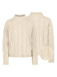 Eight2Nine Sweter w kolorze beżowym rozmiar: XS. Brązowe golfy damskie Eight2Nine, xs, bez wzorów, ze splotem, bez ramiączek. Za 204.95 zł.