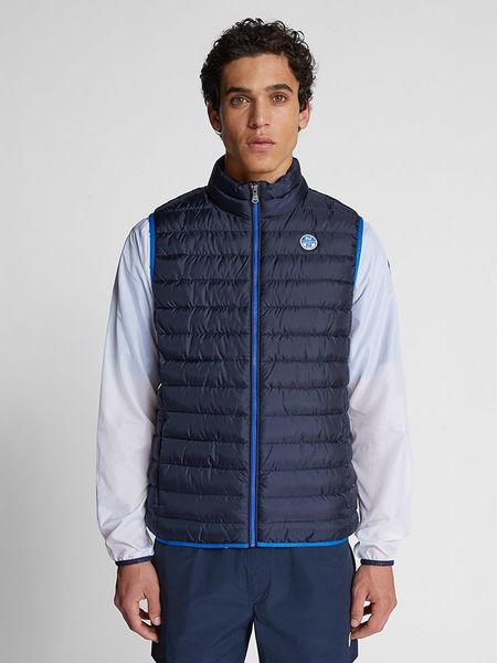 North Sails Kamizelka pikowana w kolorze granatowym rozmiar: M. Niebieskie kamizelki męskie North Sails, m. Za 277.36 zł.