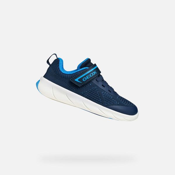 Buty GEOX J FOOT RUN Niebieski. Niebieskie buty fitness męskie Geox, do biegania. Za 284.00 zł.