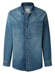 Pepe Jeans Koszula dżinsowa w kolorze niebieskim rozmiar: XXL. Niebieskie koszule męskie Pepe Jeans, xxl, bez wzorów, z bawełny, bez kołnierzyka, bez ramiączek. Za 298.95 zł.
