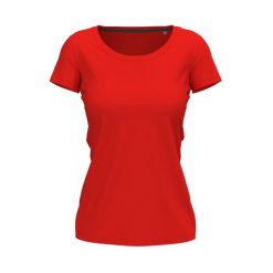 Damska Koszulka Z Okrągłym Dekoltem Claire. Czerwone bluzki damskie Stedman, xl, bez wzorów, sportowe, bez kołnierzyka, bez ramiączek. Za 58.99 zł.