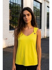 SOULSHAE Top w kolorze żółtym rozmiar: S/M. Żółte topy damskie SOULSHAE, m, bez wzorów, z wiskozy, bez kołnierzyka. Za 77.95 zł.