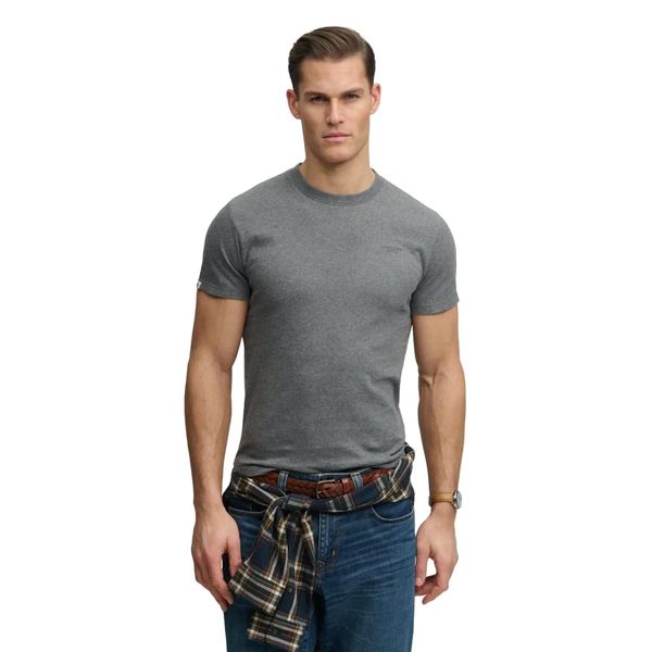 Koszulka z logo Superdry Essential Stacked. Szare t-shirty sportowe męskie Superdry., uniwersalny, z bawełny, bez ramiączek. Za 142.00 zł.
