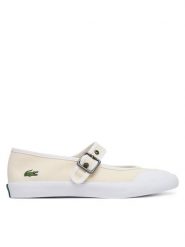 Lacoste Baleriny Mary-J 51SFA0134 Beżowy. Brązowe baleriny damskie Lacoste, bez wzorów, z materiału, bez obcasa. Za 337.99 zł.