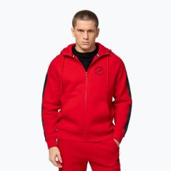 Bluza męska Pitbull San Diego Ca Hooded Zip. Czerwone bluzy sportowe męskie PITBULL, bez wzorów, z bawełny, eleganckie, bez kołnierzyka, bez ramiączek. Za 219.99 zł.