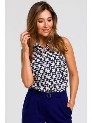 Stylove Bluzka w kolorze biało-czarnym rozmiar: XL. Czarne bluzki damskie Stylove, xl, bez wzorów, bez kołnierzyka, bez ramiączek. Za 34.99 zł.