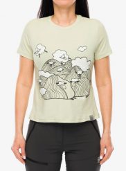 Koszulka bawełniana damska Turbat Vivcegora T-Shirt. Zielone topy sportowe damskie TURBAT, m, bez wzorów, z bawełny, bez ramiączek. Za 104.49 zł.