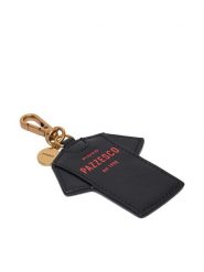 PINKO Brelok Charm T-Shirt Pinko Pazzesco Microfibra AI 25-26 PCPL 105864 A31U Czarny. Czarne t-shirty damskie Pinko, bez wzorów, ze skóry, bez kołnierzyka. Za 249.99 zł.