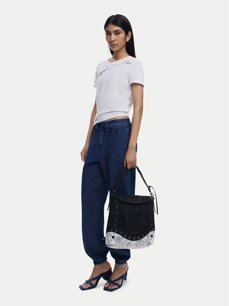 Desigual Plecak 25WAKP11 Czarny. Czarne plecaki damskie Desigual, bez wzorów, ze skóry. Za 229.99 zł.