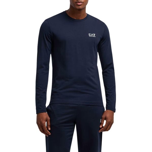 T-Shirt Core Identity Rozmiar XL Niebieski - 8NPT28PJVQZ-1562. Niebieskie koszulki męskie z długim rękawem EA7, m, bez wzorów, z bawełny, bez kołnierzyka. W wyprzedaży za 273.80 zł.