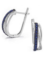 ATELIER DU DIAMANT Złote kolczyki "Splendeur de Saphir" z diamentami i szafirami rozmiar: onesize. Niebieskie kolczyki damskie ATELIER DU DIAMANT, z diamentem, złote. Za 2,000.99 zł.