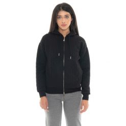 Leone 1947 Braid Damen, Bluza z geflochtenem Stoff, Kapuze, Reißverschluss. Czarne bluzy bez kaptura damskie LEONE 1947 APPAREL, z bawełny. W wyprzedaży za 157.01 zł.