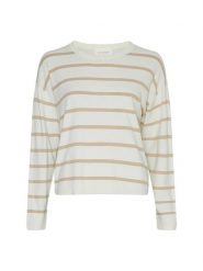 MOSS COPENHAGEN Sweter w kolorze kremowym rozmiar: L/XL. Brązowe swetry klasyczne damskie MOSS COPENHAGEN, l, z wiskozy, bez kołnierzyka. Za 158.47 zł.