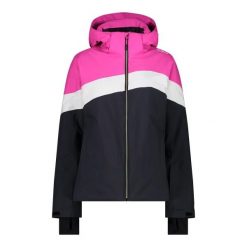 Kurtka narciarska z kapturem na zamek dla kobiet CMP. Czarne kurtki narciarskie i snowboardowe damskie CMP, s, bez wzorów, z lycry, z kapturem, narciarskie. Za 673.00 zł.