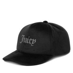 Czapka z daszkiem Juicy Couture. Czarne czapki z daszkiem damskie Juicy Couture, bez wzorów. Za 129.99 zł.