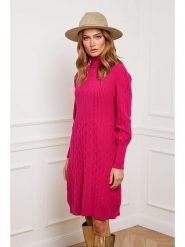 So Cachemire Sukienka dzianinowa "Eclose" w kolorze różowym rozmiar: L. Różowe sukienki damskie So Cachemire, na co dzień, l, bez wzorów, z dzianiny, bez kołnierzyka, bez ramiączek, mini, proste. Za 110.04 zł.