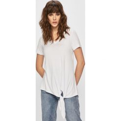Answear - Top. Białe topy damskie ANSWEAR, l, bez wzorów, z dzianiny, bez kołnierzyka. W wyprzedaży za 29.90 zł.