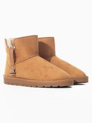 ISLAND BOOT Botki zimowe "Kabia" w kolorze jasnobrązowym rozmiar: 40. Brązowe botki damskie Island Boot, na zimę, bez obcasa, bez zapięcia. Za 141.19 zł.