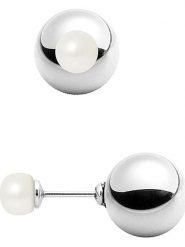 Pearline Srebrne kolczyki-wkrętki z perłami rozmiar: onesize. Szare kolczyki damskie Pearline, z perłą, srebrne. Za 304.99 zł.