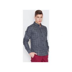 Koszula V010 Szary Krata. Szare koszule męskie Visent, xl, bez wzorów, bez kołnierzyka, bez ramiączek. Za 99.00 zł.
