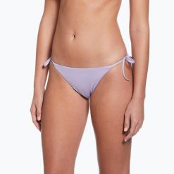 Dół od stroju pływackiego Nike Essential Tie String Bikini. Fioletowe bikini damskie Nike, bez wzorów. Za 79.99 zł.