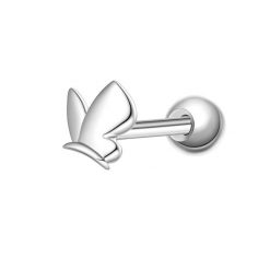 Glanzstücke München Piercing Motyl z srebra próby 925 w kolorze srebrnym Kolczyki 1 ct Damski. Szare kolczyki damskie Glanzstücke München, srebrne. Za 110.49 zł.
