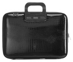 Torba Bombata Shiny Cocco 13''-14'' black. Czarne torby na laptopa damskie Bombata, bez wzorów, ze skóry. Za 289.00 zł.