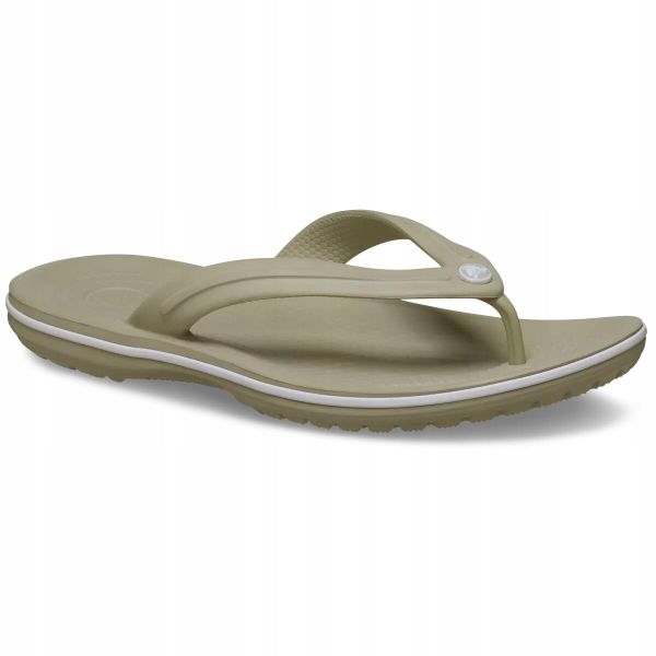 Japonki Dla Dorosłych Crocs Crocband Flip. Białe klapki i japonki męskie Crocs, z materiału. Za 169.99 zł.