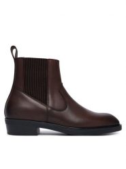KARL LAGERFELD Botki Dallas KL12646 Brązowy ciemny. Brązowe buty zimowe męskie Karl Lagerfeld, ze skóry, bez zapięcia. Za 989.99 zł.