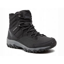 Buty trekkingowe męskie MERRELL THERMO AKITA ocieplane skóra. Czarne buty trekkingowe męskie MERRELL, ze skóry, bez zapięcia, trekkingowe. Za 509.00 zł.