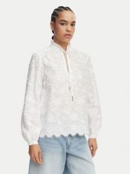 MICHAEL Michael Kors Koszula MS640Y9KPX Biały Relaxed Fit. Białe koszule damskie MICHAEL Michael Kors, s, bez wzorów, z bawełny, bez kołnierzyka, bez ramiączek. Za 769.99 zł.