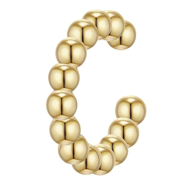 Glanzstücke München Srebrne klamry na ucho srebro wysokiej próby żółte złoto Kolczyki 1 ct Damski. Szare kolczyki damskie Glanzstücke München, pozłacane. Za 139.99 zł.