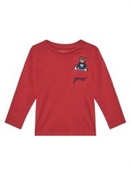 Guess Bluzka N4BI06 I3Z14 Czerwony Regular Fit. Czerwone t-shirty chłopięce Guess, z aplikacjami, z bawełny, bez ramiączek. Za 95.00 zł.