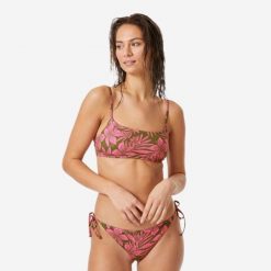 Góra kostiumu kąpielowego damska Roxy. Czerwone bikini damskie Roxy, bez wzorów. Za 129.99 zł.
