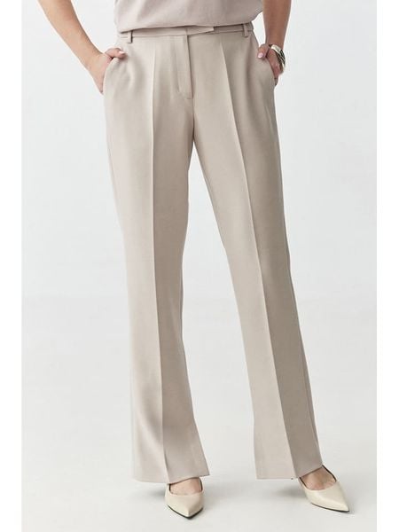 TATUUM Spodnie "Markiza" w kolorze beżowym rozmiar: 38. Brązowe spodnie materiałowe damskie Tatuum, bez wzorów, z materiału. Za 174.84 zł.