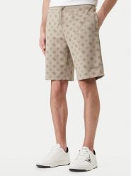 Guess Szorty sportowe Z6GD03 K2851 Beżowy Regular Fit. Brązowe szorty męskie Guess, m, z syntetyku. Za 379.99 zł.