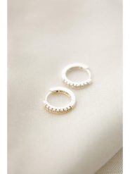 Lodie Silver Srebrne kolczyki-kreole z cyrkoniami rozmiar: onesize. Szare kolczyki damskie Lodie Silver, z cyrkonią, srebrne. Za 91.34 zł.