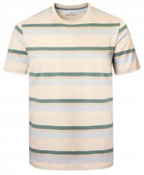 Bawełniana Koszulka Polo w Paski - Pako Jeans - Beżowa. Brązowe koszulki polo męskie Pako Jeans, l, bez wzorów, z bawełny, bez ramiączek. Za 89.00 zł.