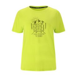 Koszulka damska Whistler Tergo. Brązowe bluzki damskie WHISTLER, bez wzorów, sportowe, bez kołnierzyka, bez ramiączek. Za 89.99 zł.