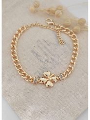 Atelier MIU Pozłacana bransoletka z cyrkoniami rozmiar: onesize. Żółte bransoletki damskie atelier MIU, pozłacane. Za 39.99 zł.