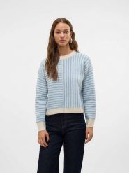 Vero Moda Sweter w kolorze błękitnym rozmiar: L. Niebieskie swetry klasyczne damskie Vero Moda, l, bez kołnierzyka. Za 78.66 zł.