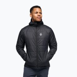 Kurtka ocieplana męska Black Diamond Solution 2.0 Hoody. Czarne kurtki męskie Black Diamond, m, bez wzorów, z puchu, sportowe, bez kaptura. Za 889.99 zł.