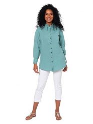 Aller Simplement Koszula w kolorze turkusowym rozmiar: 38/40. Niebieskie koszule damskie Aller Simplement, bez wzorów, klasyczne, bez kołnierzyka, bez ramiączek. Za 91.99 zł.