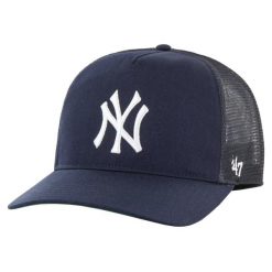 Czapka z daszkiem męska 47 MLB New York Yankees Mesh Hitch Cap. Niebieskie czapki męskie 47 Brand, bez wzorów, z bawełny, sportowe. Za 109.99 zł.