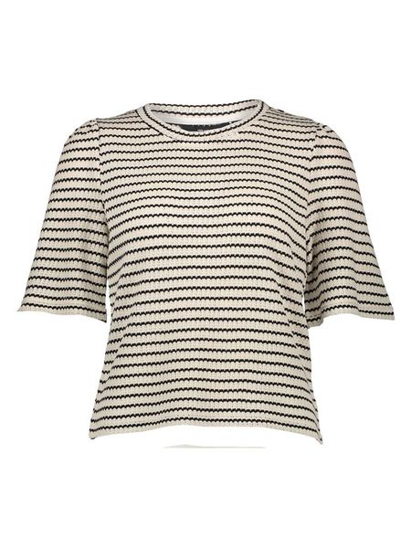 Vero Moda Bluzka w kolorze beżowym rozmiar: M. Brązowe bluzki damskie Vero Moda, m, bez wzorów, prążkowane, bez kołnierzyka, bez ramiączek. Za 85.95 zł.