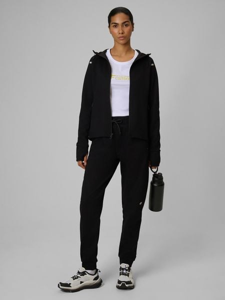 4F Spodnie dresowe joggery damskie - czarne XL. Czarne spodnie dresowe damskie 4f, uniwersalny, bez wzorów, z dresówki. Za 159.99 zł.