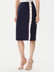 Artigli Spódnica ołówkowa ACGO000930 Granatowy Regular Fit. Niebieskie spódniczki damskie Artigli, bez wzorów, z syntetyku, ołówkowe. Za 219.99 zł.