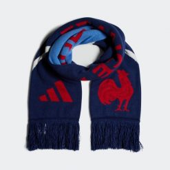 Szalik kibica francuskiej drużyny rugby – szalik FFR. Białe szaliki i kominy damskie Adidas, bez wzorów, z bawełny. Za 139.99 zł.