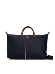 Tommy Hilfiger Torebka Popette Weekender Corp AW0AW18529 Niebieski. Niebieskie torebki klasyczne damskie Tommy Hilfiger, bez wzorów, z materiału, bez dodatków. Za 649.99 zł.